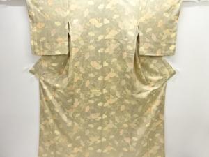 未使用品　草花模様小紋着物